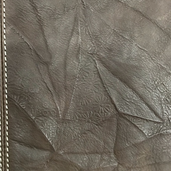 J Jill Brown Textured Embossed Leather Tote - Picture 13 of 16